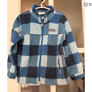 Columbia Teal and Cream Fleece Jacket